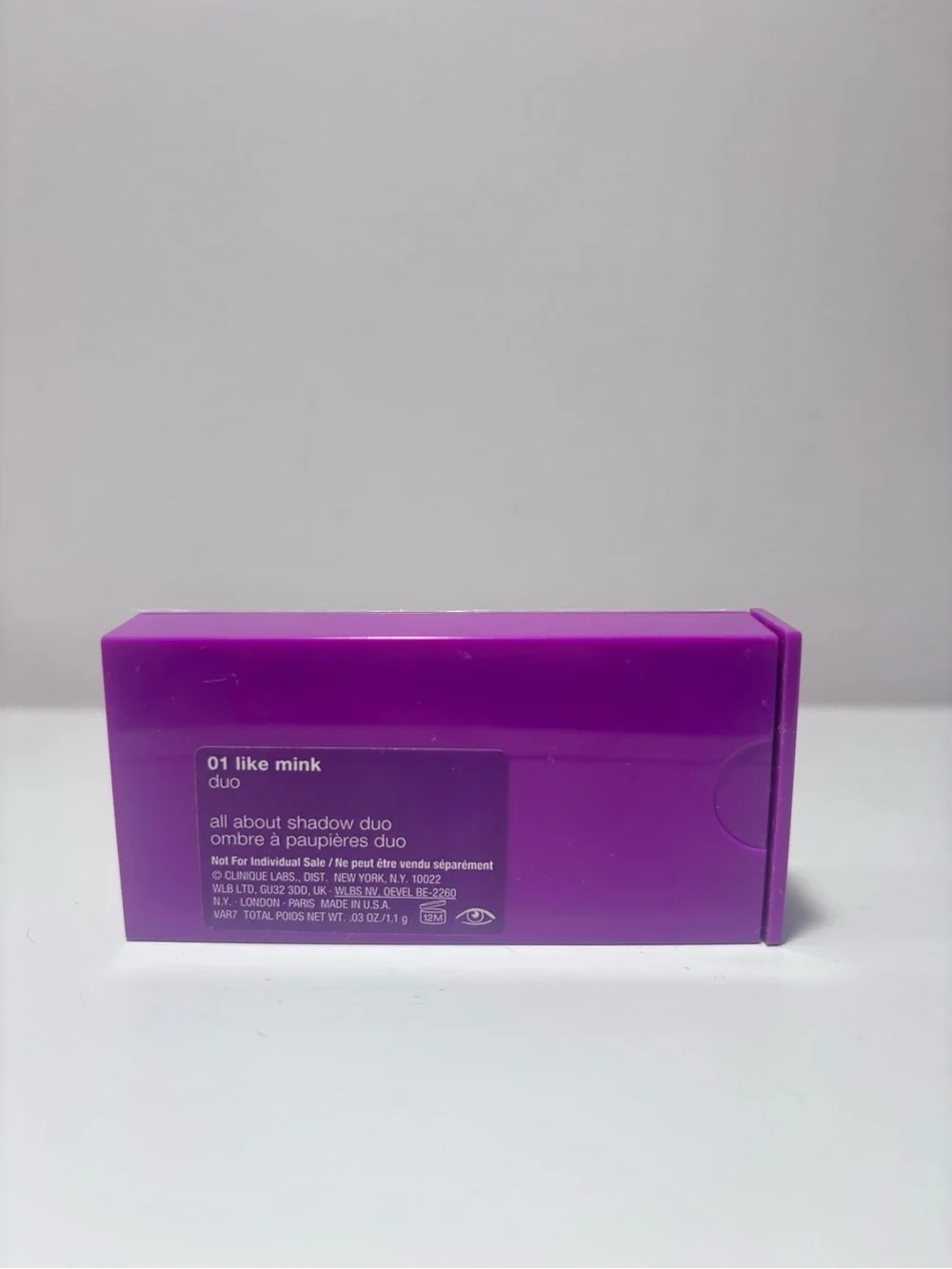Clinique Like Mink 01 All About Eye Shadow Duo .03 Oz Travel